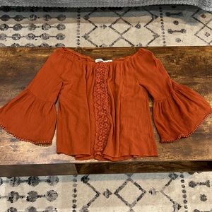 Burnt orange boho top